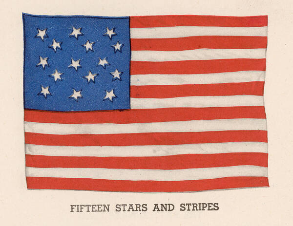 Engraving Poster featuring the photograph 1794 American Flag by Kean Collection