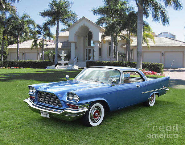 1958 Poster featuring the photograph 1958 Chrysler 300D by Ron Long