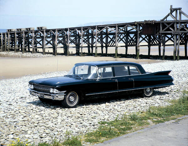 Water's Edge Poster featuring the photograph A 1961 Cadillac Presidential Limousine by Heritage Images