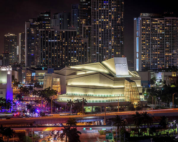 Adrienne Poster featuring the photograph Adrienne Arsht Center HDR by Joe Myeress