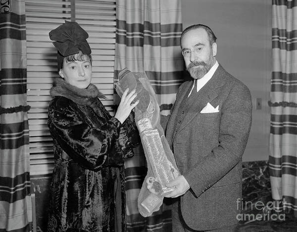 Charity Benefit Poster featuring the photograph Author Dorothy Parker With Ambassador by Bettmann