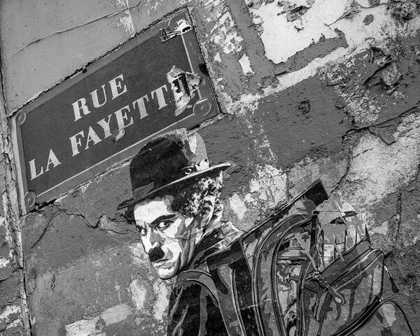 Banksy Poster featuring the photograph Banksy Rue La Lafayette by Gigi Ebert