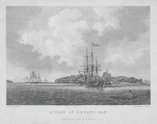 Botany Bay Poster featuring the photograph Bare Island And First Fleet by Miroslava Jurcik