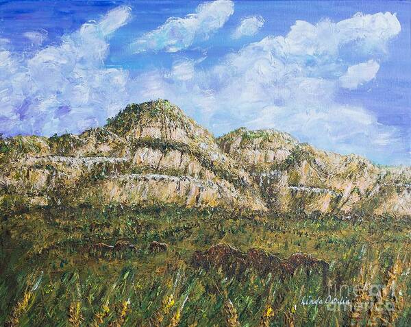 Medora Poster featuring the painting Butte-i-ful View by Linda Donlin