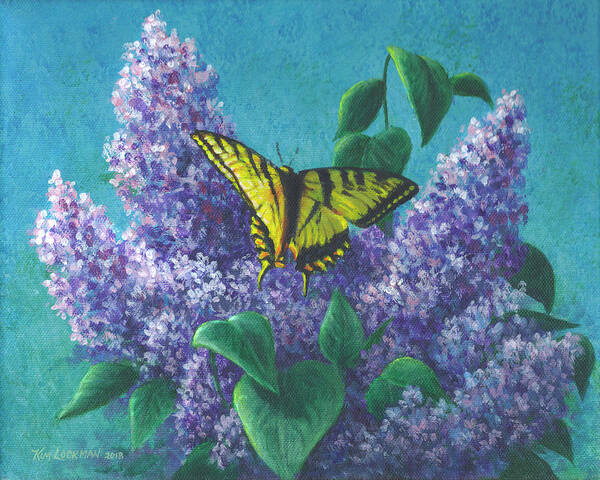 Butterfly Poster featuring the painting Butterfly Bliss by Kim Lockman