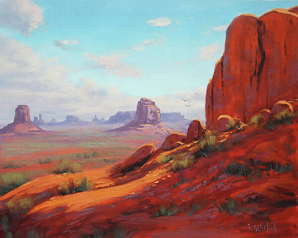 Canyonlands Poster featuring the painting Canyonlands by Graham Gercken