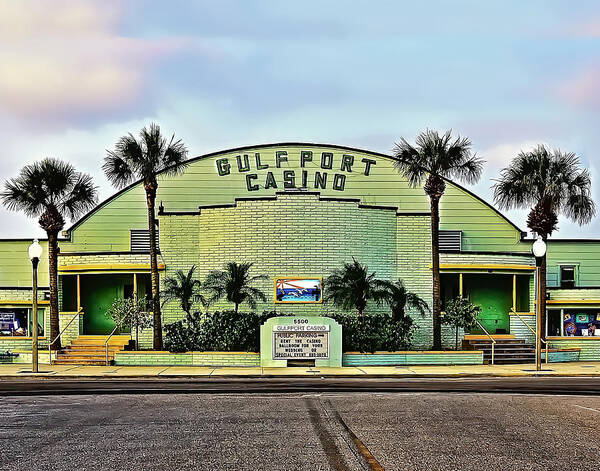 Gulfport Florida Casino Poster featuring the photograph Gulfport Casino by Kandy Hurley