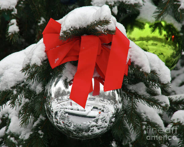 Christmas Poster featuring the photograph Christmas Reflections by Tiffany Whisler