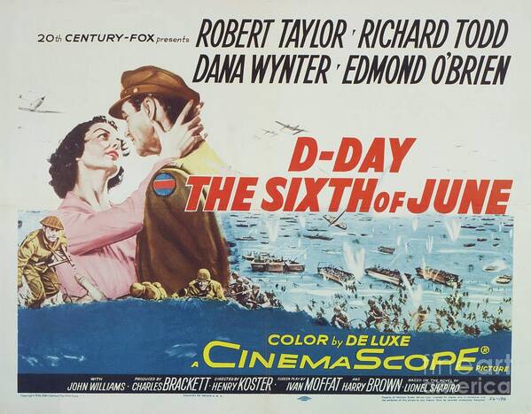 Dday Poster featuring the painting Classic Movie Poster - D-Day The Sixth of June by Esoterica Art Agency