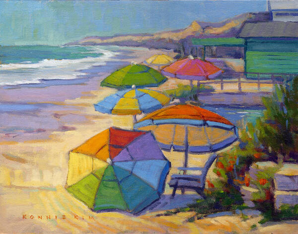 Crystal Cove Poster featuring the painting Colors of Crystal Cove by Konnie Kim