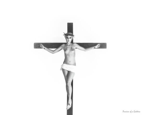 Crucifixion Poster featuring the photograph Crucifiction in Light by Ramon Martinez