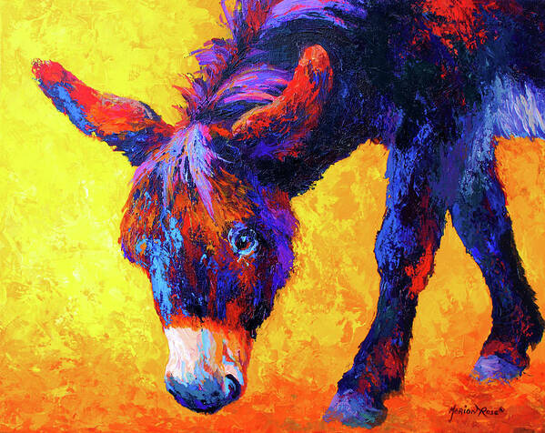Donkey Ii Poster featuring the painting Donkey II by Marion Rose