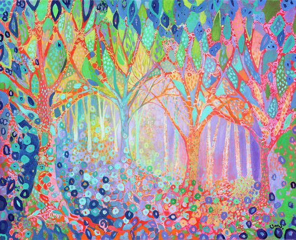 Forest Poster featuring the painting Forest Jewels by Jennifer Lommers