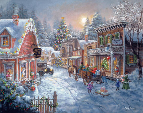 Good Old Days Poster featuring the painting Good Old Days by Nicky Boehme