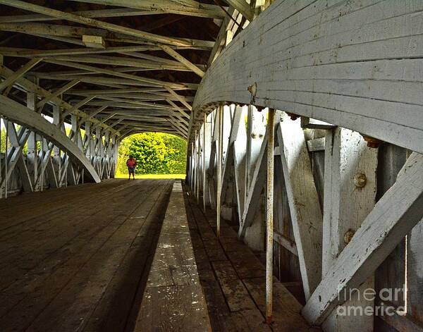 Groveton Covered Bridge Poster featuring the photograph Groveton Covered Bridge by Steve Brown