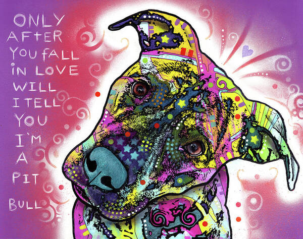 I?m A Pit Bull Poster featuring the mixed media I?m A Pit Bull by Dean Russo