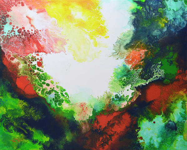 Fluid Art Poster featuring the painting Infusion 2 by Sally Trace