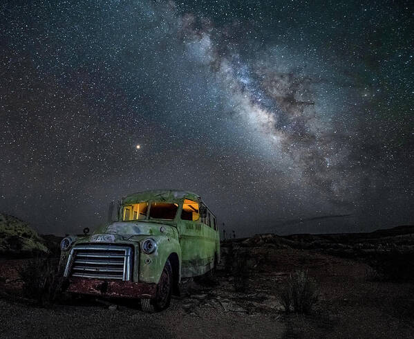 Big Bend Poster featuring the photograph Milky Way Bus by David Downs