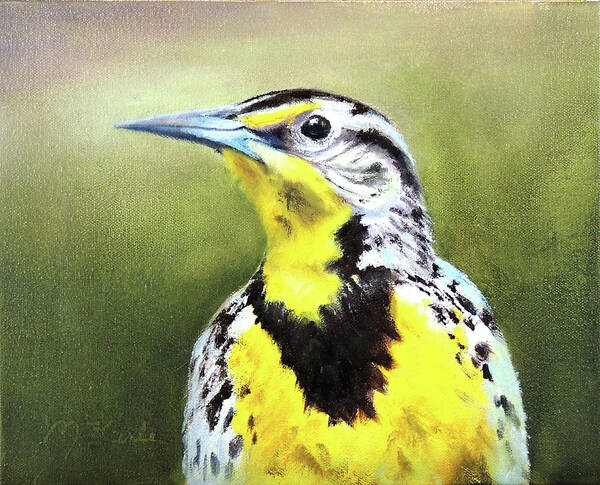 Bird Poster featuring the painting Montana Meadowlark by Marsha Karle