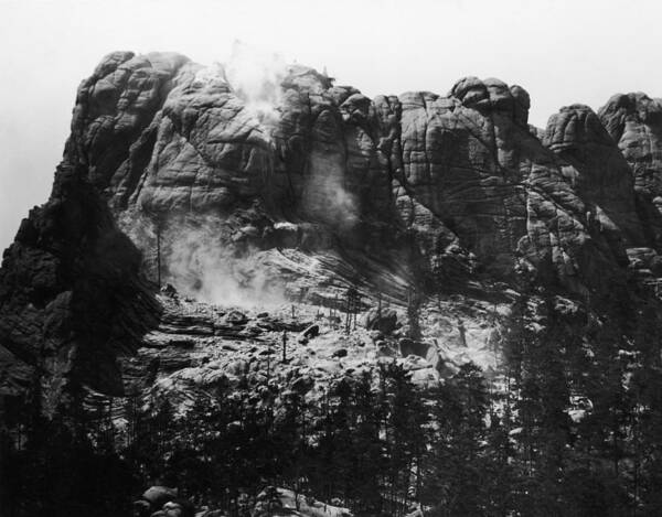Mt Rushmore National Monument Poster featuring the photograph Mount Rushmore by Fpg