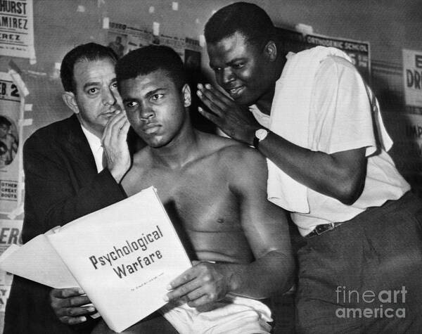 Mental Health Poster featuring the photograph Muhammad Ali With His Trainers by Bettmann