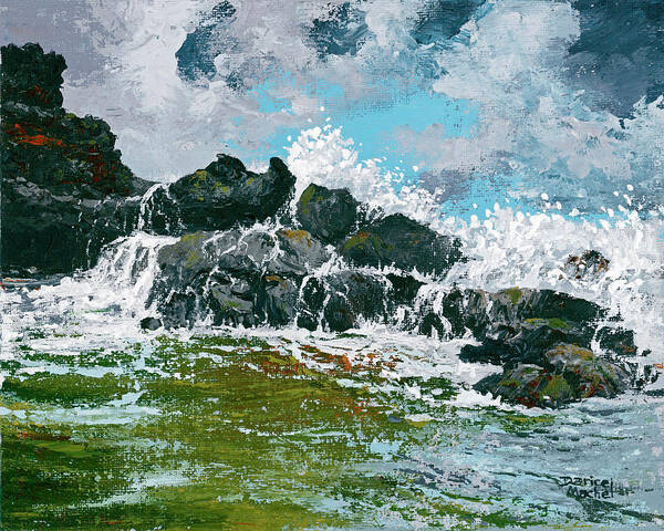 Seascape Poster featuring the painting Nakalele Point by Darice Machel McGuire