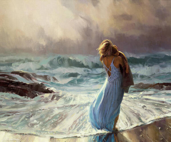 Ocean Poster featuring the painting On Watch by Steve Henderson