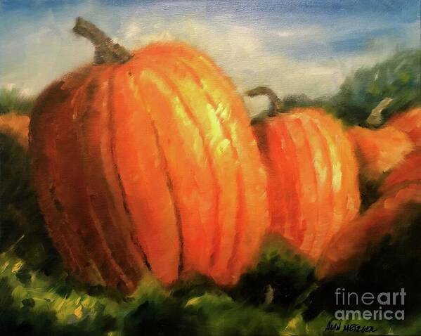 October Poster featuring the painting Pumpkin Patch by Alan Metzger