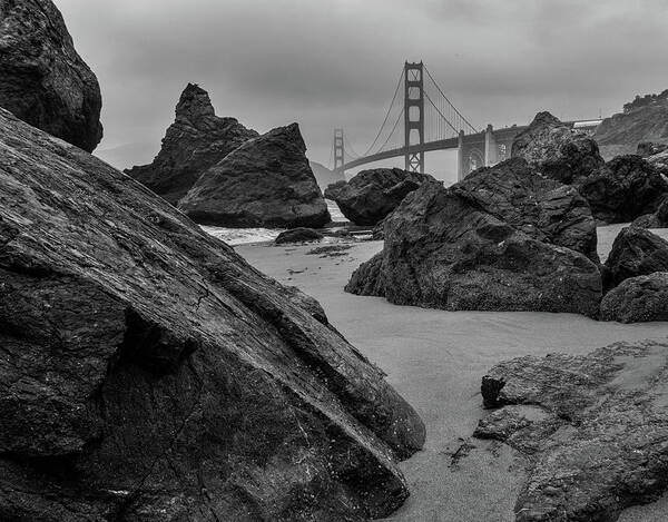 S.f. Poster featuring the photograph Rocky Marshall's Beach by Mike Long