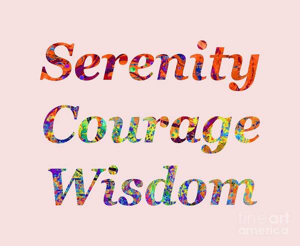 Serenity Poster featuring the painting Serenity Courage Wisdom 1001 by Corinne Carroll