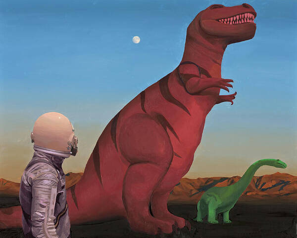 Astronaut Poster featuring the painting Simone by Scott Listfield