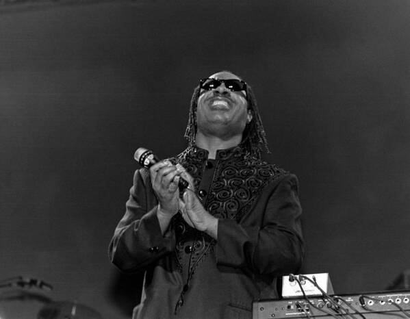 Stevie Wonder Poster featuring the photograph Stevie Wonder Live In Concert by Raymond Boyd