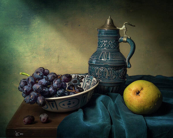 Ontbijt Poster featuring the photograph Still Life in Blue by Levin Rodriguez