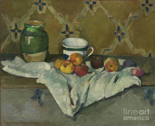Oil Painting Poster featuring the drawing Still Life With Jar by Heritage Images