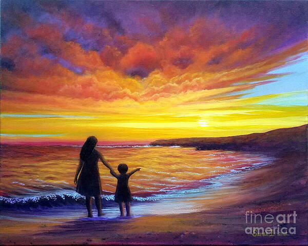 Sunset Poster featuring the painting Sunset Lullaby by Sarah Irland