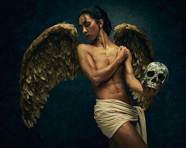 Artnude Poster featuring the photograph The Angel Of Glorious Death by Martin Drazsky