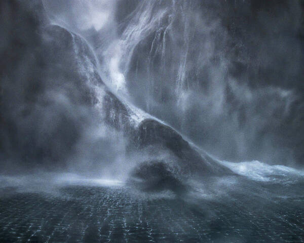 Milford Sound Poster featuring the photograph The Fall by Elisabeth Liljenberg