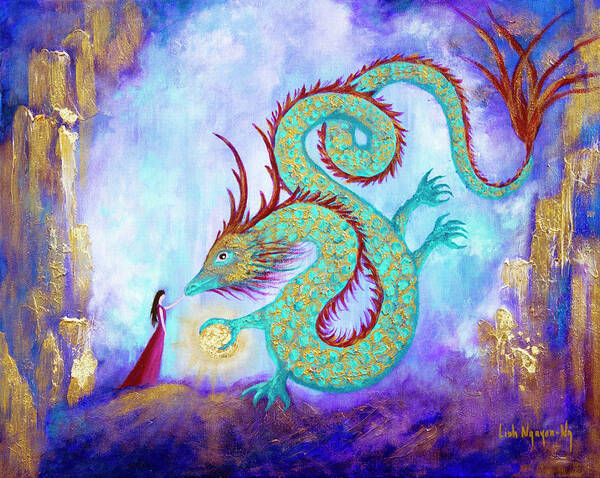 Acrylic Poster featuring the painting The Introduction by Linh Nguyen-Ng