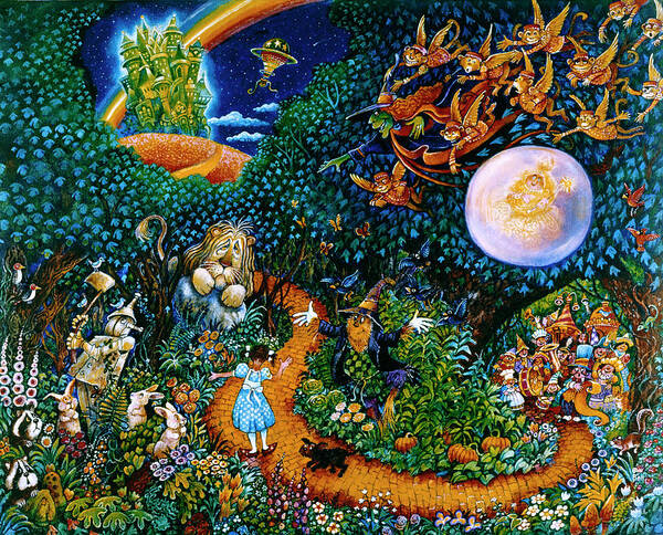 The Land Of Oz Poster featuring the painting The Land Of Oz by Bill Bell