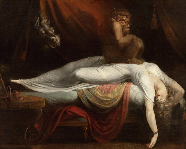 Henry Fuseli Poster featuring the painting The Nightmare, 1781 by Henry Fuseli