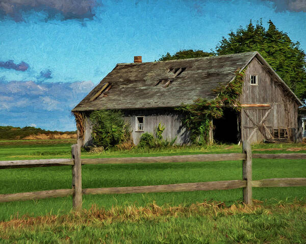 Barn Poster featuring the photograph The Old Barn 4454 by Cathy Kovarik