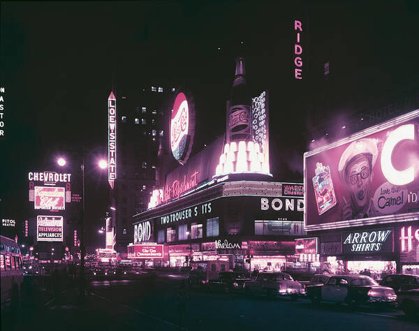 Outdoors Poster featuring the photograph Times Square by Archive Photos