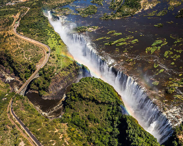 Waterfall Poster featuring the photograph Victoria Falls by Alexander Lozitsky