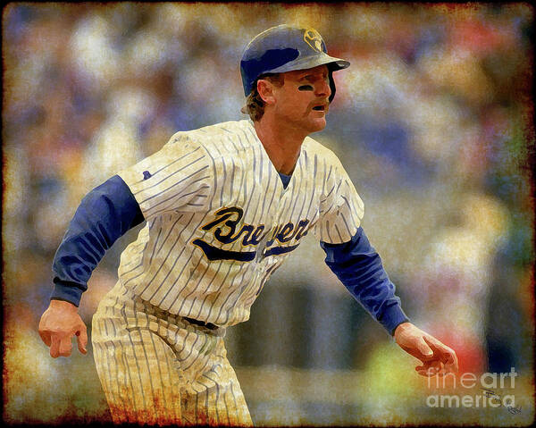 Baseball Poster featuring the photograph Vintage Robin Yount Art by Billy Knight