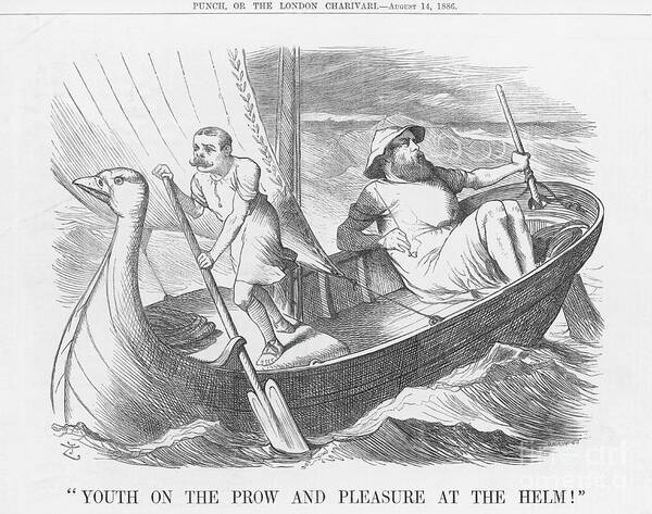 Engraving Poster featuring the drawing Youth On The Prow And Pleasure by Print Collector