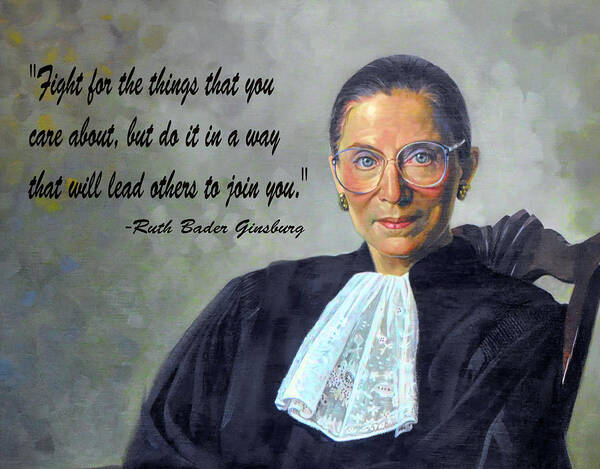  Ruth Bader Ginsburg Poster featuring the painting Ruth Bader Ginsburg Painting #1 by Supreme Court of the United States