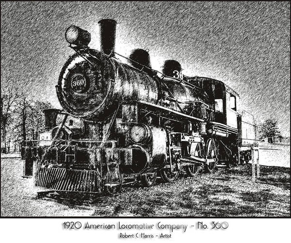 Fine Art Poster featuring the photograph 1920 American Locomotive No. 360 by Robert Harris