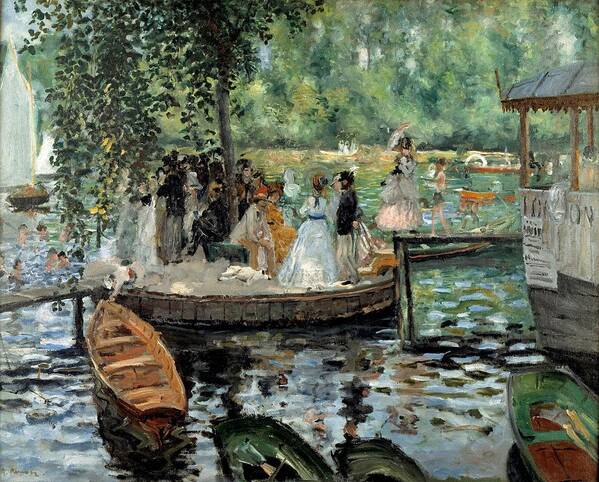  Poster featuring the painting La Grenouillere #2 by Pierre-Auguste Renoir