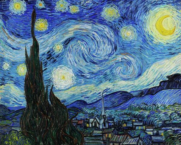  Vincent Van Gogh Poster featuring the painting The Starry Night #3 by Art Dozen