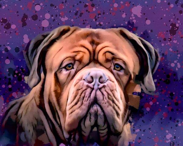  Continental Bulldog Poster featuring the digital art A Colorful Conti Bulldog Painting by Scott Wallace Digital Designs